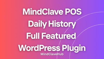 MindClave POS Daily History – Full-Featured WordPress POS Plugin (Manual Discount)