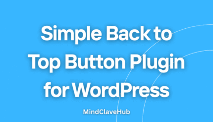 Simple Back-to-Top Button – WordPress Plugin